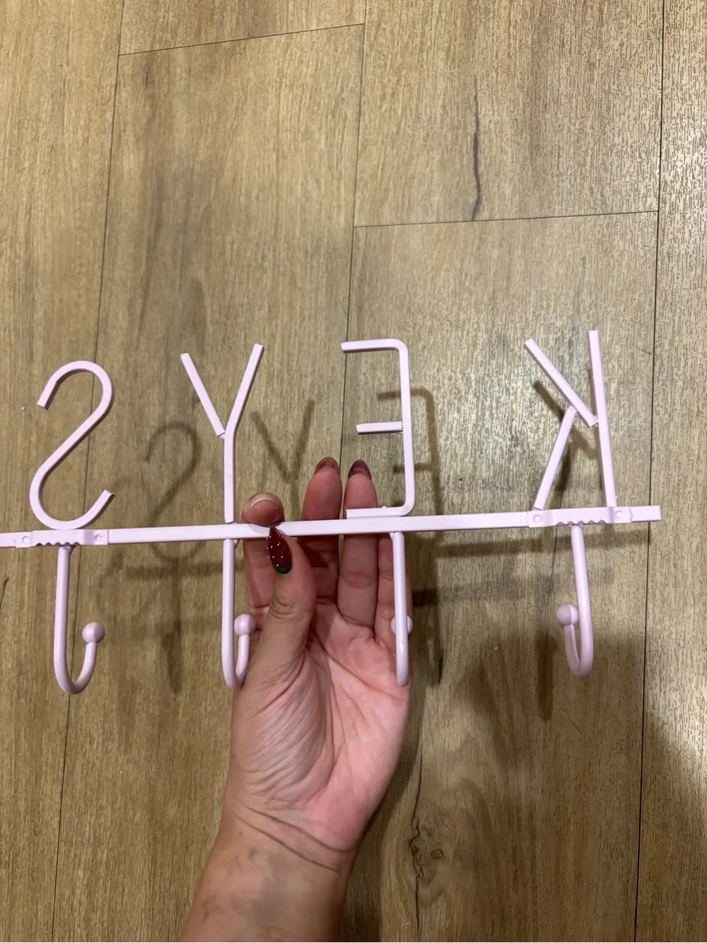 Pink wall key holder